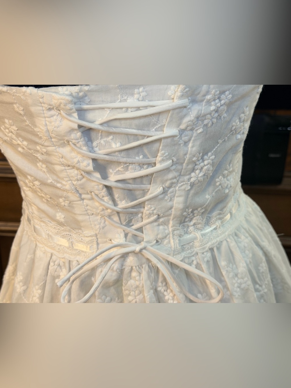 NWT SIZE S Altar'd State White Eyelet Lace Babydoll Chemise - Picture 6 of 16